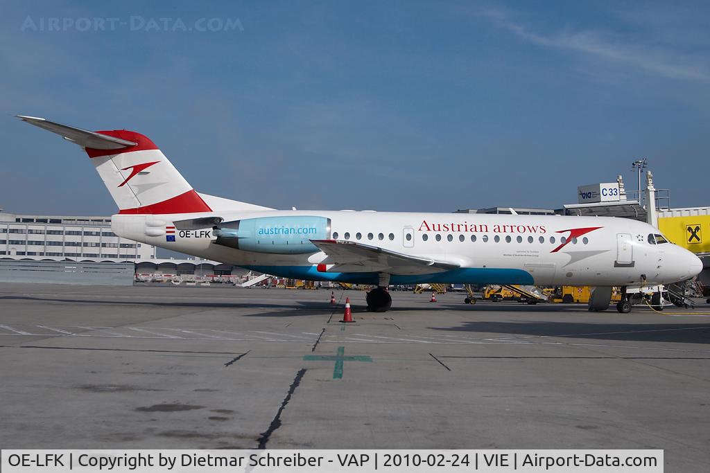 OE-LFK, 1995 Fokker 70 (F-28-0070) C/N 11555, Austrian Arrows Fokker 70