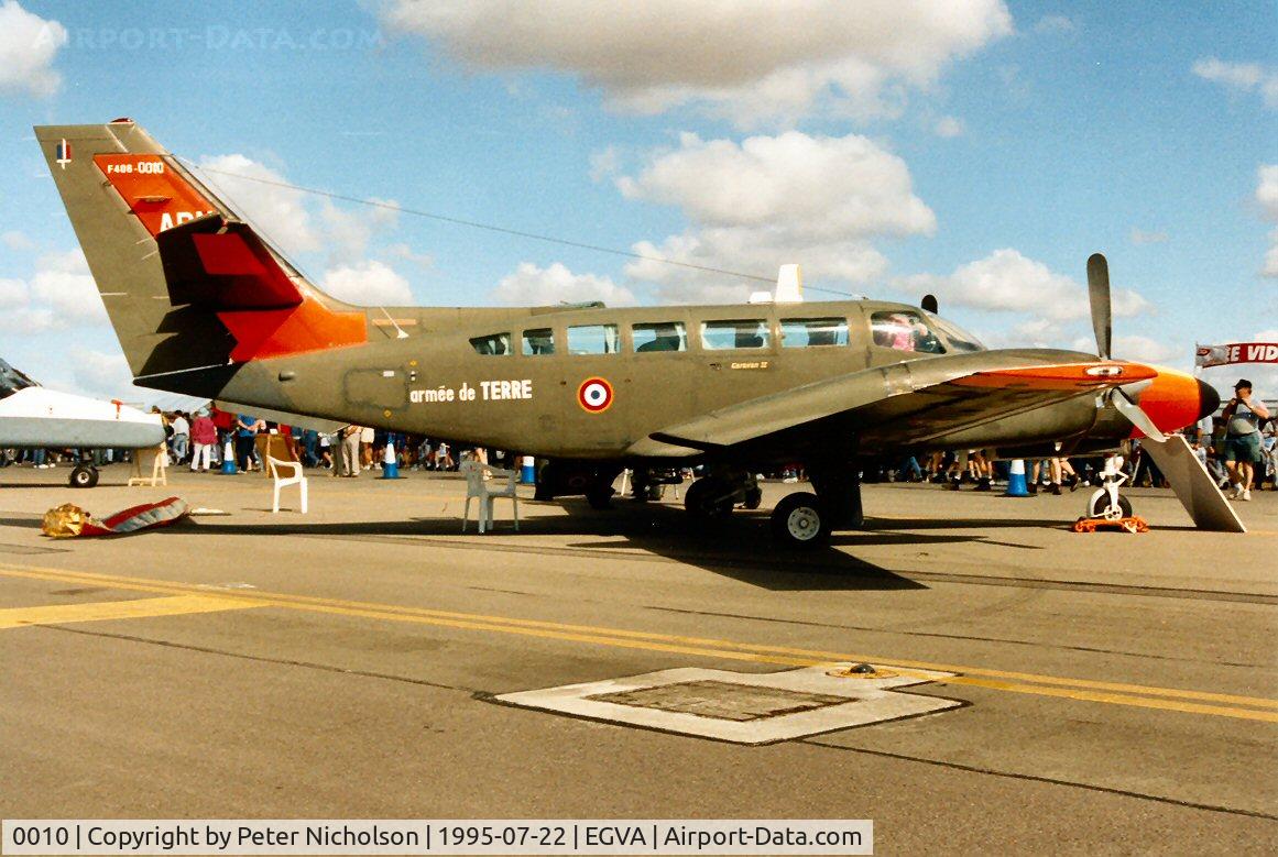 0010, 1987 Reims Cessna F406 Caravan II C/N F406-0010, French Army Reims Cessna Caravan II on display at the 1995 Intnl Air Tattoo at RAF Fairford.