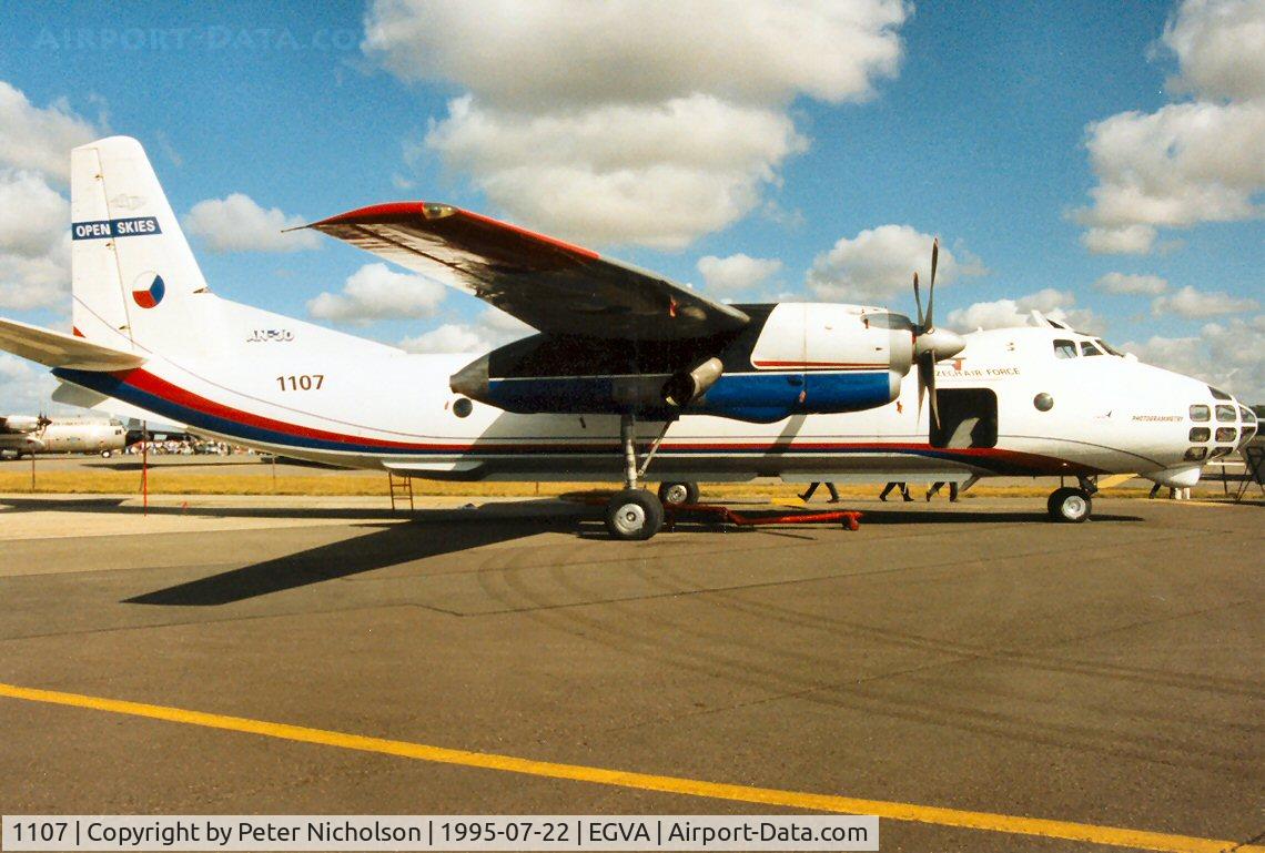 1107, Antonov An-30 C/N 1107, An-30 Clank of 344 Squadron Czech Air Force on display at the 1995 Intnl Air Tattoo at RAF Fairford.