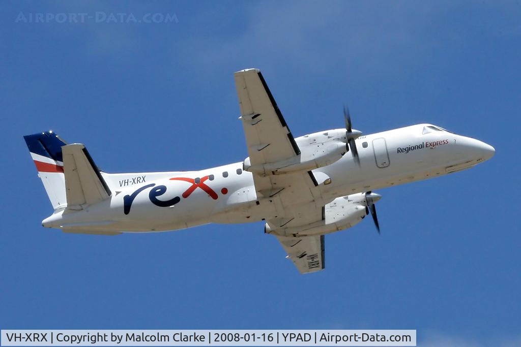 VH-XRX, 1990 Saab 340B C/N 340B-179, Saab 340B at Adelaide International in 2008.