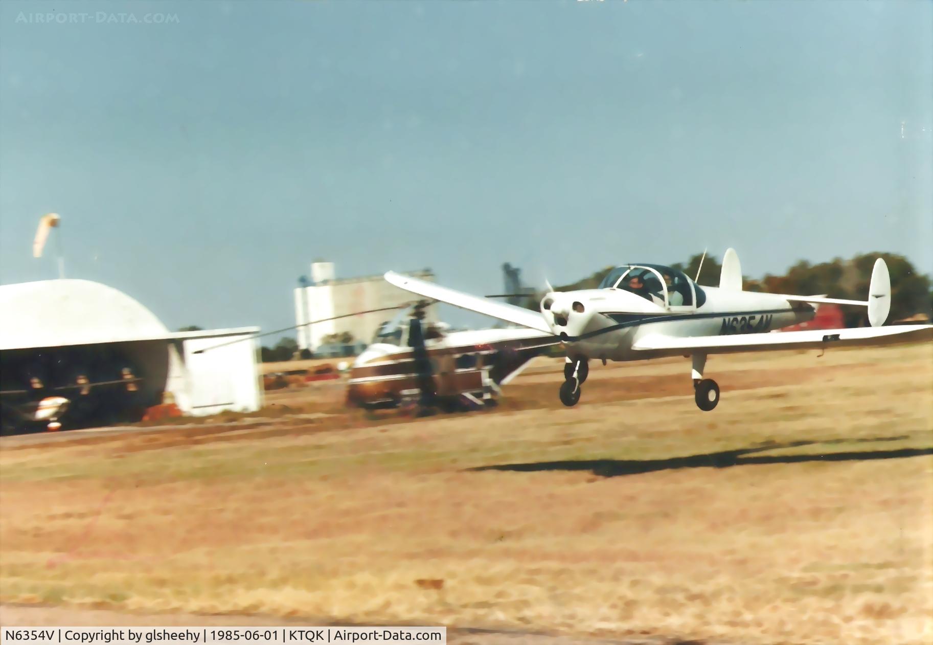 N6354V, 1965 Alon A2 Aircoupe C/N A-30, In 1985 is earned my private pilot license. I found this Aircoupe in a hanger in Scott City, Kansas and convinced the owner to sell it to me.