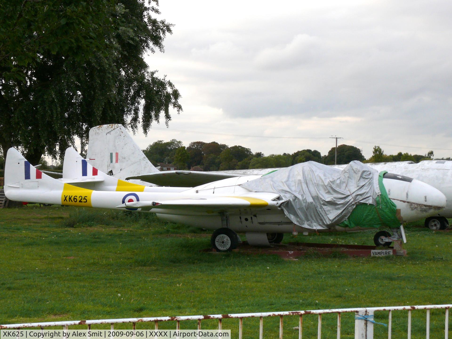 XK625, De Havilland DH-115 Vampire T.11 C/N 15782, De Havilland dH115 Vampire T11 XK625 Royal Air Force