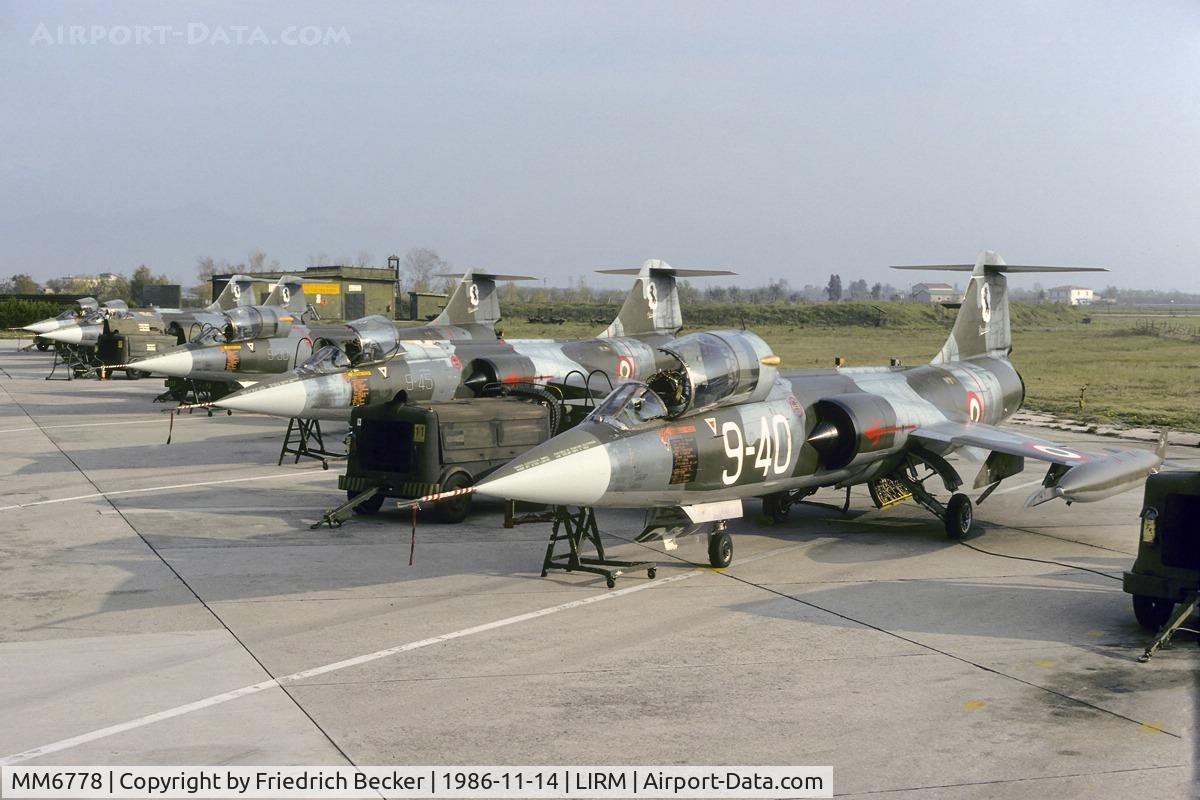 MM6778, Aeritalia F-104S ASA-M Starfighter C/N 1078, flightline at Grazzanise