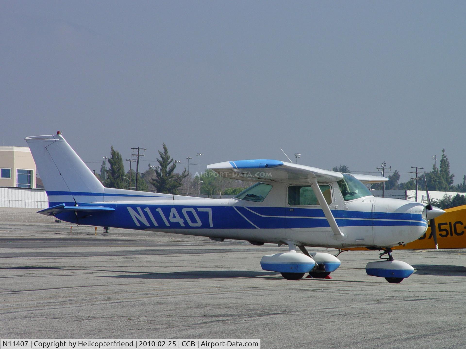 N11407, 1973 Cessna 150L C/N 15075396, Parked at Cable
