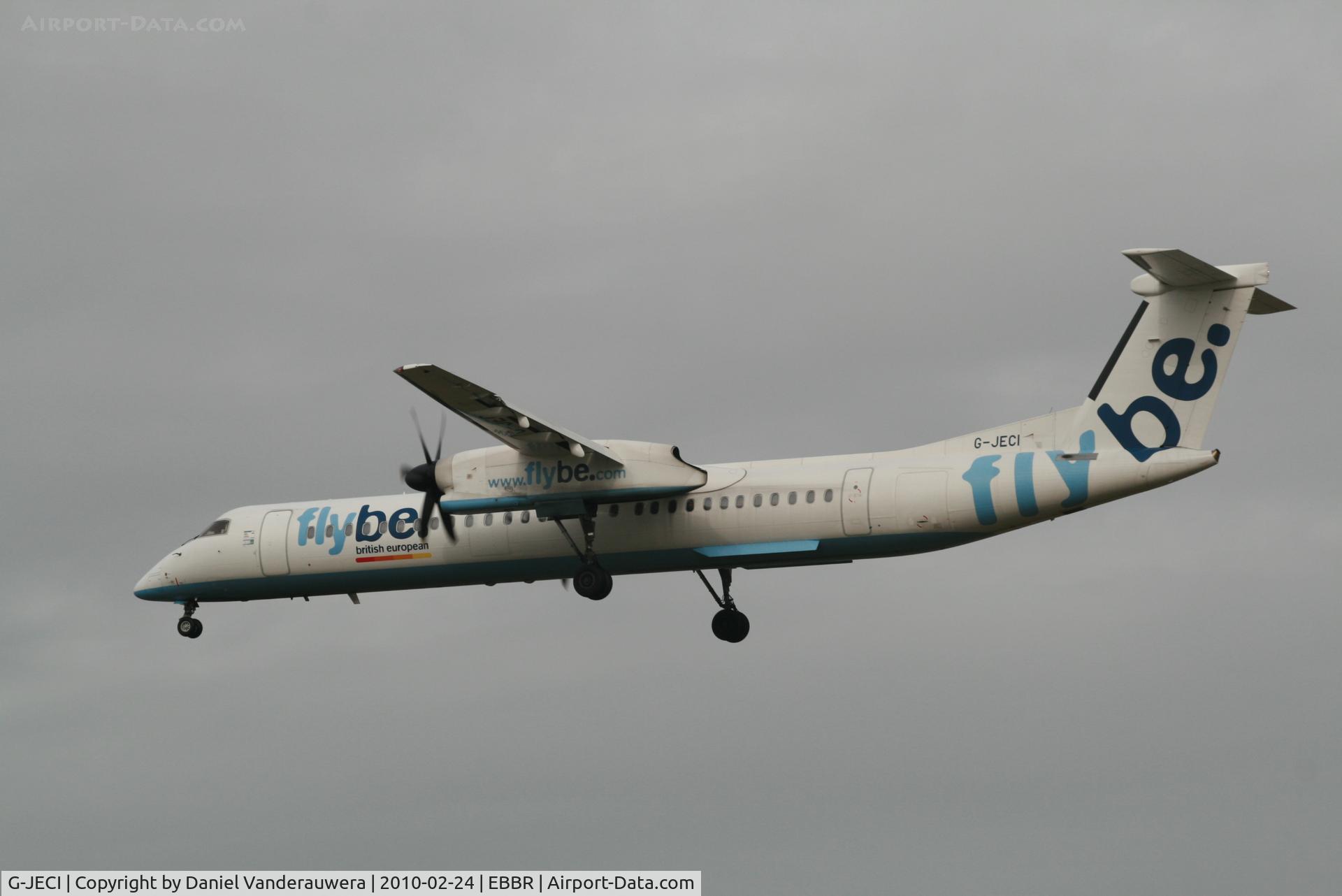 G-JECI, 2005 De Havilland Canada DHC-8-402Q Dash 8 C/N 4105, Flight BE593 is descending to RWY 25L