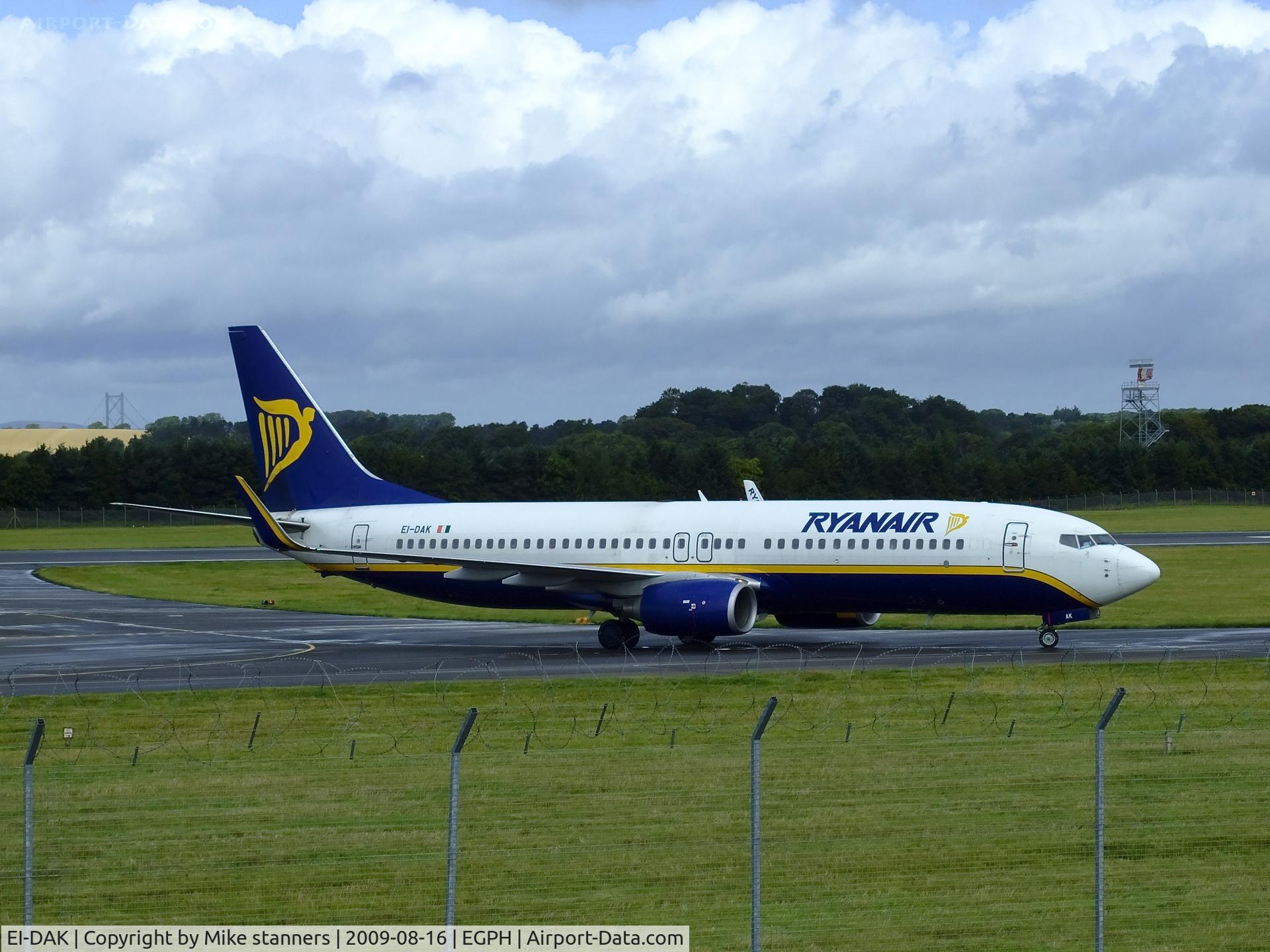 EI-DAK, 2003 Boeing 737-8AS C/N 33717, Ryanair Boeing 737-8AS At EDI