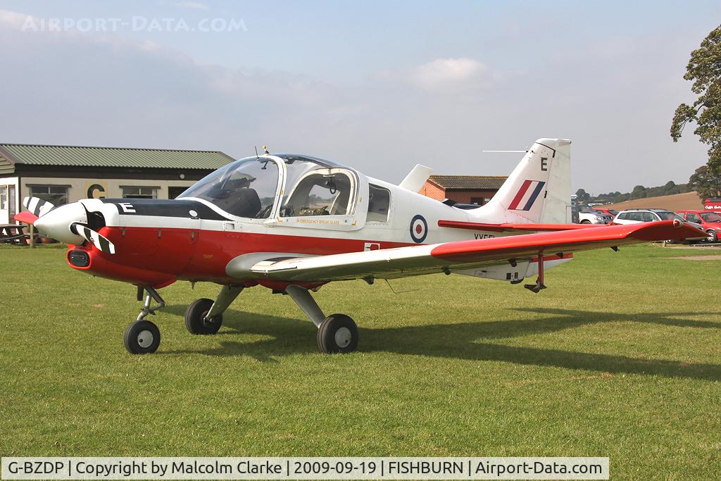 G-BZDP, 1974 Scottish Aviation Bulldog T.1 C/N BH120/244, Scottish Aviation Bulldog Series 120 Model 121 at Fishburn Airfield, UK in 2009.