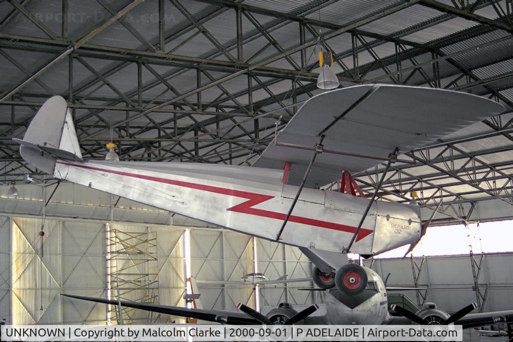 UNKNOWN, Sheppard CS2 C/N Unknown, Sheppard CS2 in the South Australian Aviation Museum, Port Adelaide in 2000.