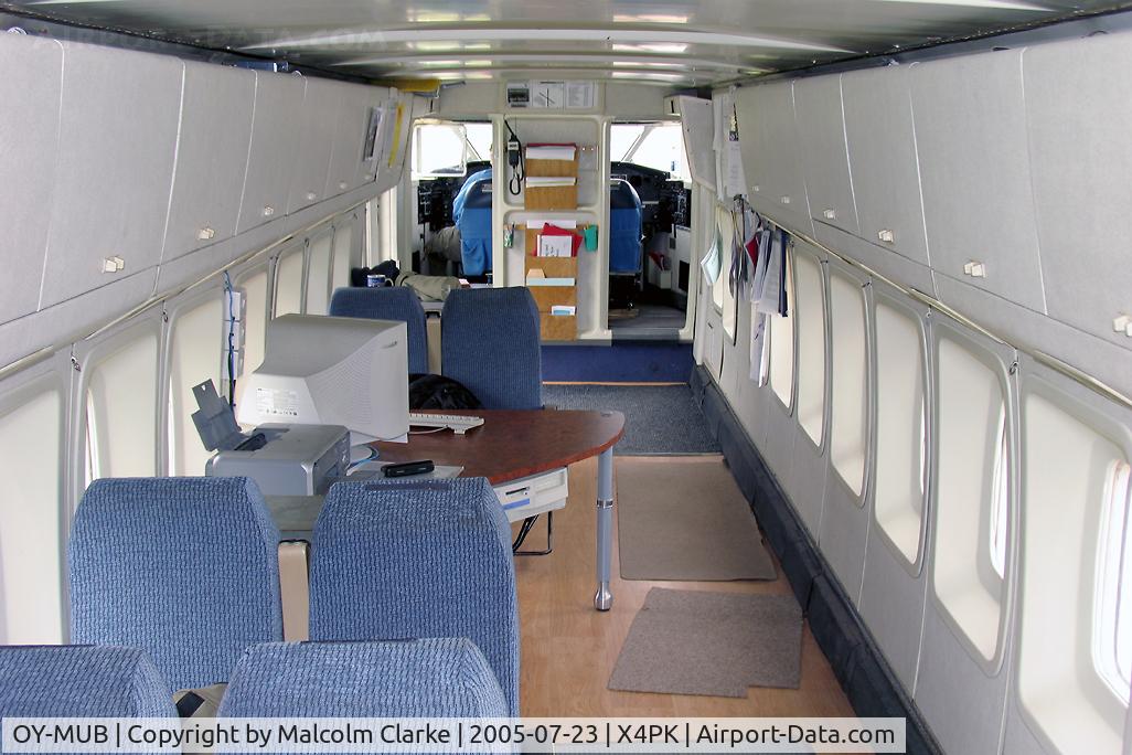 OY-MUB, 1981 Short 330-200 C/N SH.3069, Short 330-200. The interior of the control cabin / club house at the Wolds Gliding Club, Pocklington in North Yorkshire in 2005.