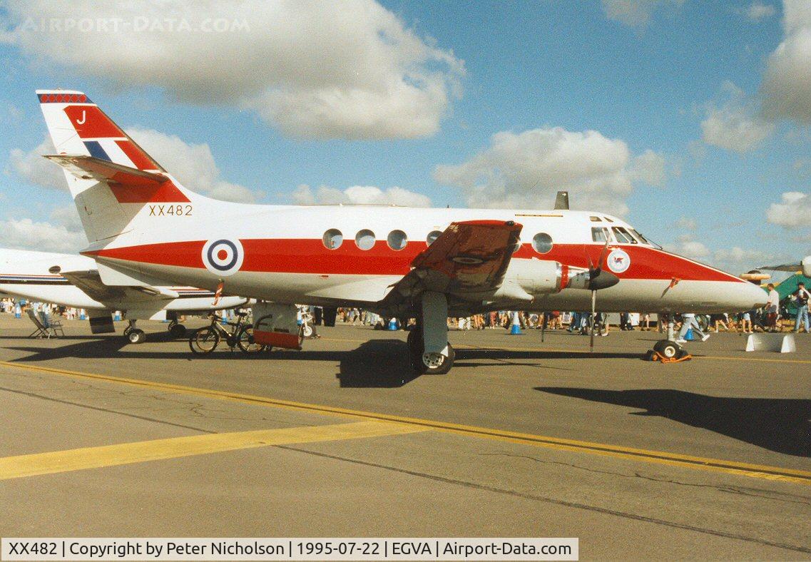 XX482, 1974 Scottish Aviation HP-137 Jetstream T.1 C/N 263, Jetstream T.1 of 45[Reserve] Squadron at RAF Finningley on display at the 1995 Intnl Air Tattoo at RAF Fairford.