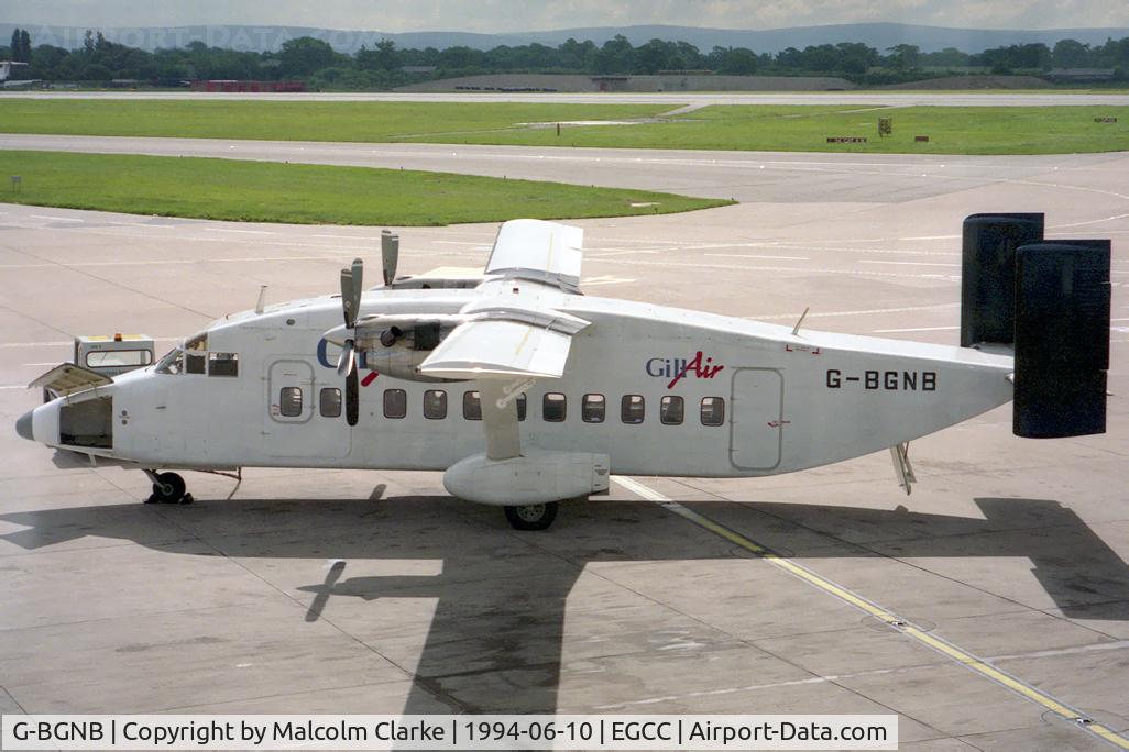 G-BGNB, 1979 Short 330-200 C/N SH.3030, Short 330 at Manchester Airport in 1994.