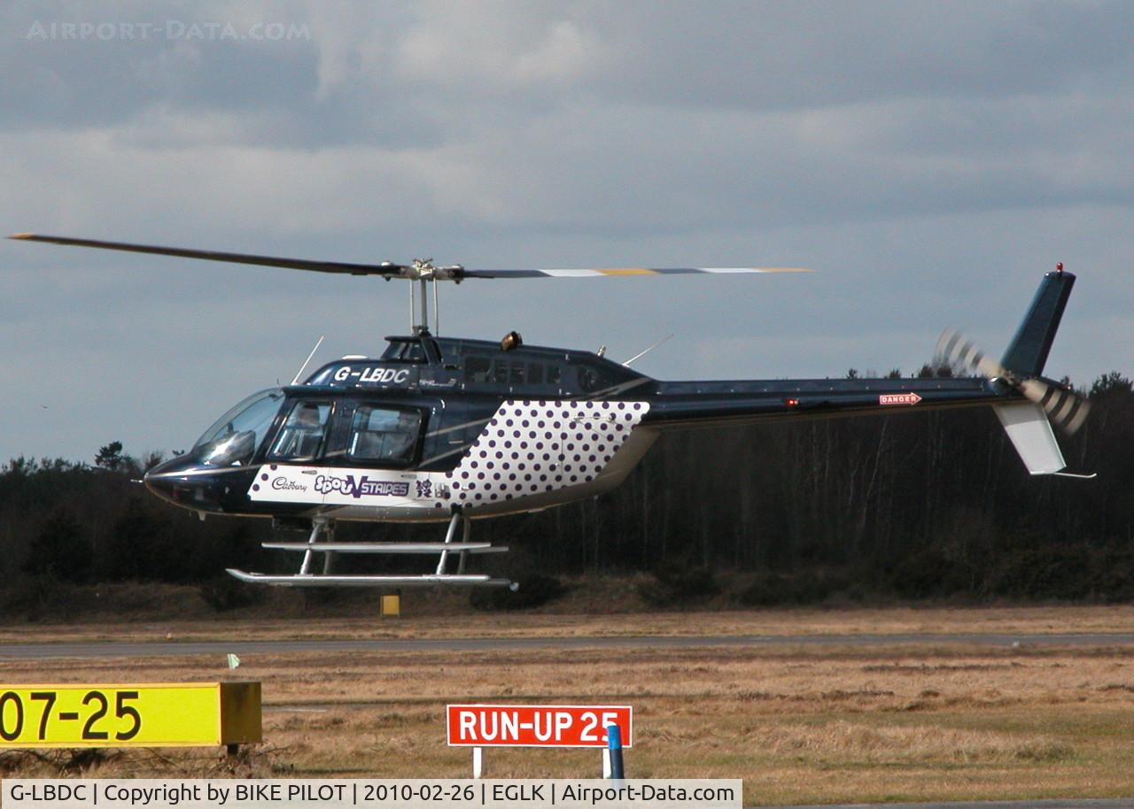 G-LBDC, 1984 Bell 206B JetRanger III C/N 3806, JUST AIRBOURNE FOR ANOTHER FLIGHT