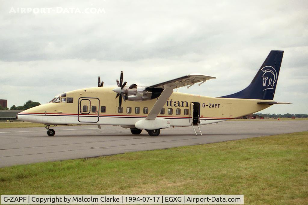 G-ZAPF, 1988 Short 360-100 C/N SH.3738, Short 360-300. At the 1994 SSAFA Air Display, RAF Church Fenton in 1994.