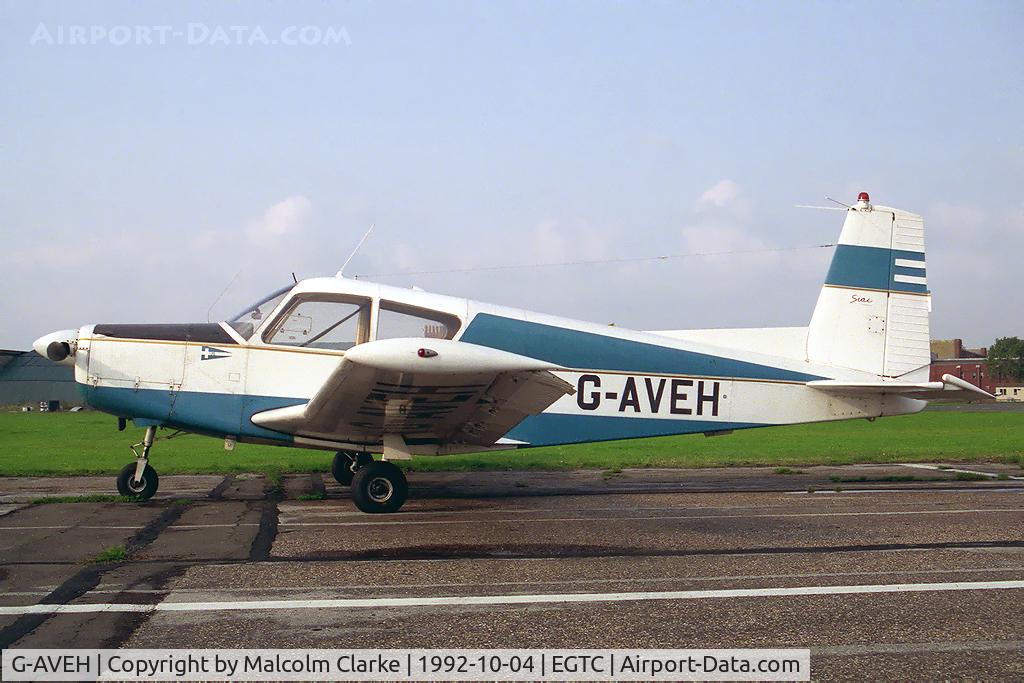 G-AVEH, 1967 SIAI-Marchetti S-205-20R C/N 346, SIAI-Marchetti S-205-20/R at Cranfield Airport in 1992.