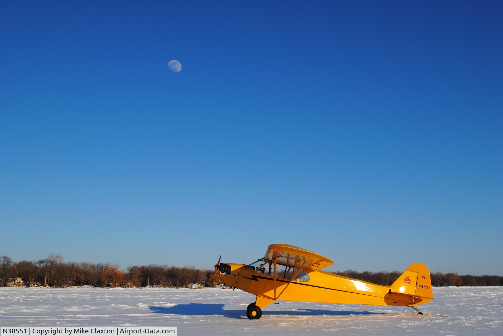 N38551, 1941 Piper J3L-65 Cub Cub C/N 7118, Cub on Ice