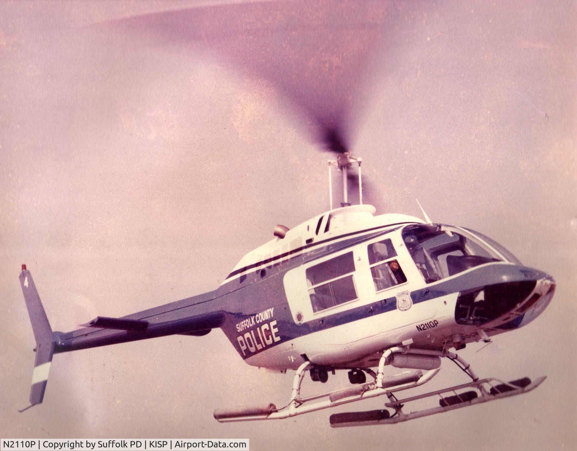 N2110P, 1981 Bell 206B JetRanger III C/N 3406, Suffolk County Police PD4 in service 1984 - 2001