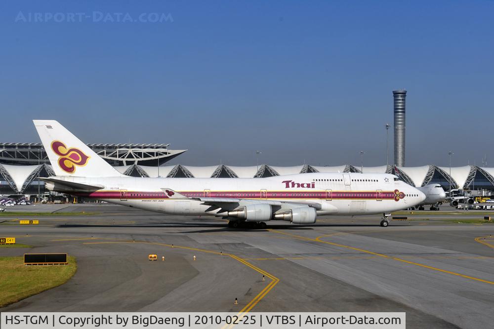 HS-TGM, 1992 Boeing 747-4D7 C/N 27093, Taxiing on taxi way ...
