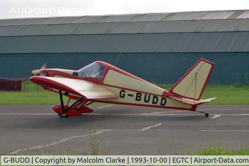 G-BUDD, 1993 Team Mini-Max 91 C/N PFA 186-12211, Team Minimax 91 at Cranfield in 1993. Became G-MWZM in November 1995.