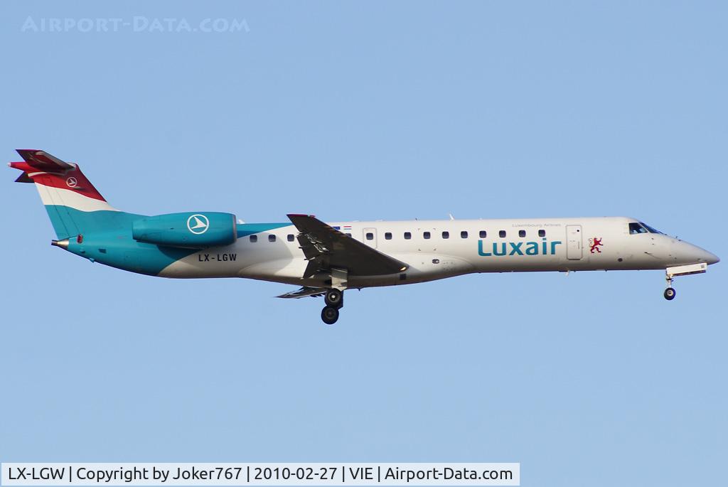 LX-LGW, 1999 Embraer EMB-145LU (ERJ-145LU) C/N 145135, Luxair Embraer ERJ-135 Regional Jet