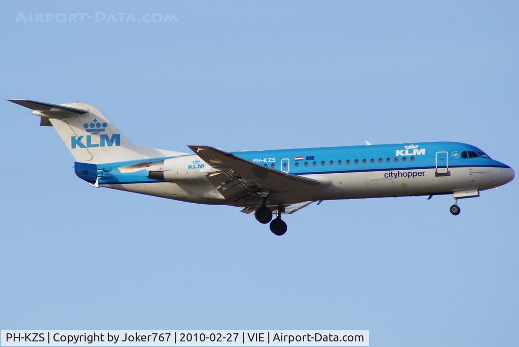 PH-KZS, 1995 Fokker F70 (F-28-0070) C/N 11540, KLM cityhopper Fokker F-70