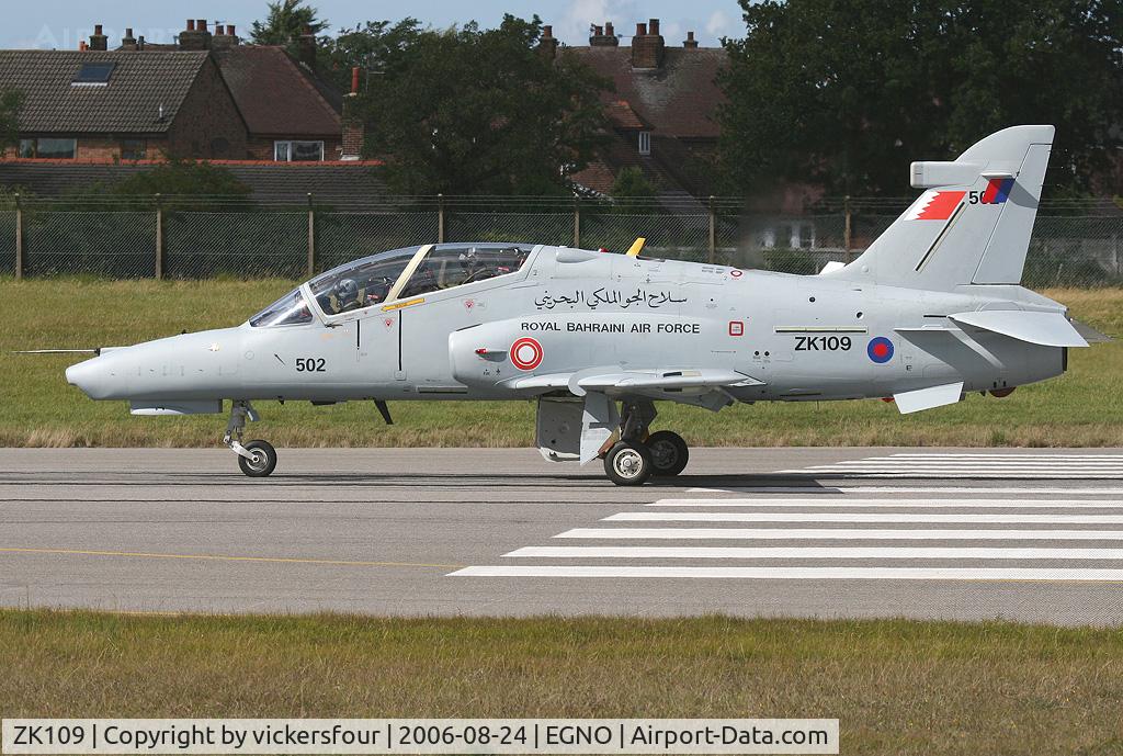 ZK109, 2006 British Aerospace Hawk Mk.129 C/N BT004/1344, BAE Hawk 129 (c/n BT004) destined for the Royal Bahraini Air Force as 502.