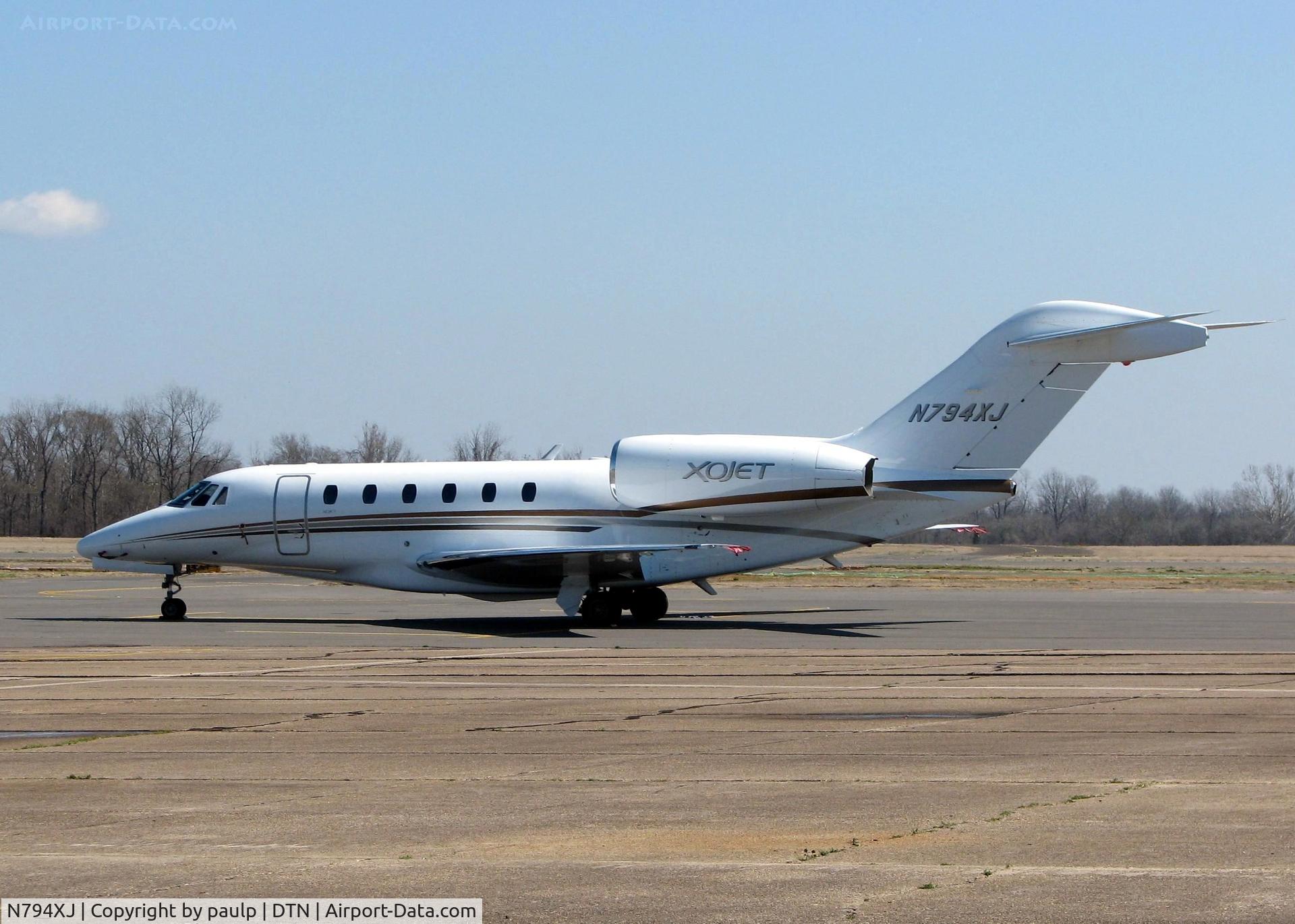 N794XJ, 2008 Cessna 750 Citation X C/N 750-0294, At Downtown Shreveport.
