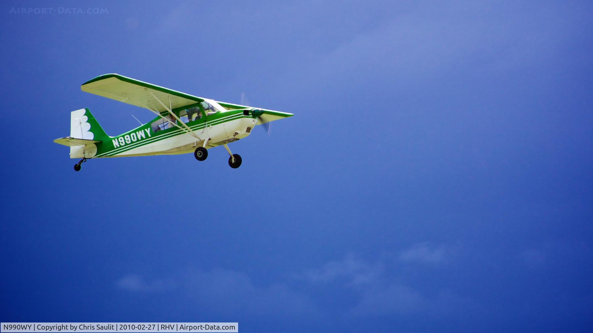 N990WY, 1976 Bellanca 7ECA Citabria C/N 1168-76, N990WY taking off from Reid Hillview (RHV) for touch & goes.