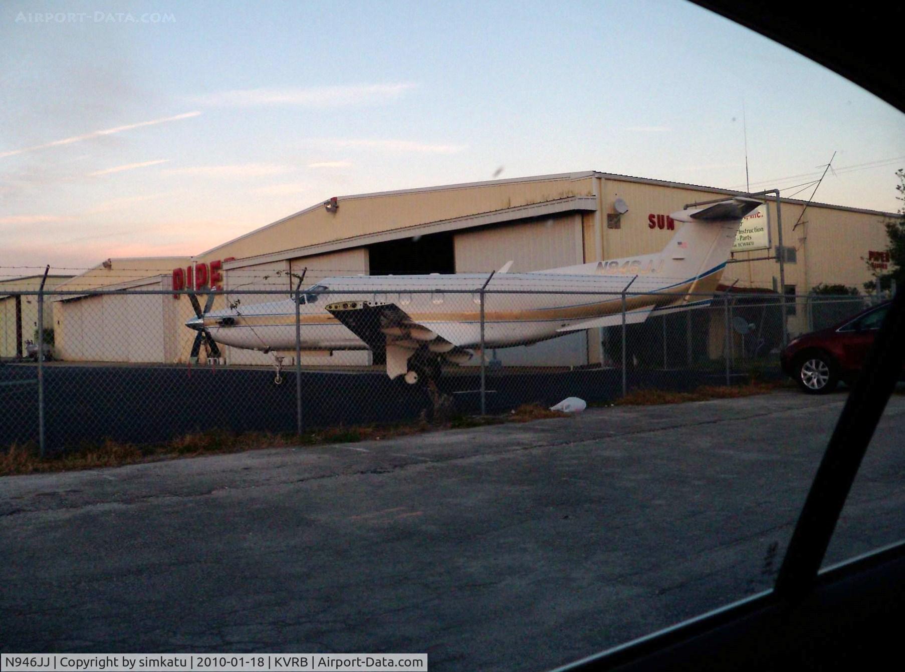 N946JJ, 1995 Pilatus PC-12 C/N 115, Pilatus getting some wingtip work done at SunJet