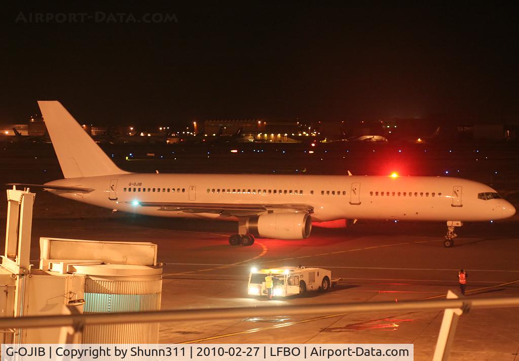 G-OJIB, 1989 Boeing 757-23A (SF) C/N 24292, Ready for taxi... Was an Air France flight... Ex. Iron Maiden c/s...