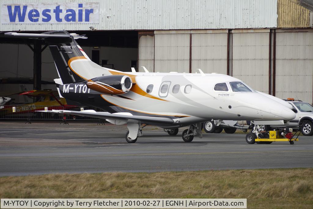 M-YTOY, 2009 Embraer EMB-500 Phenom 100 C/N 50000112, Embraer Phenom at Blackpool