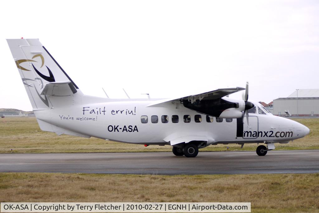 OK-ASA, 1990 Let L-410UVP-E Turbolet C/N 902439, Let 410 on the Isle of Man to Blackpool Service