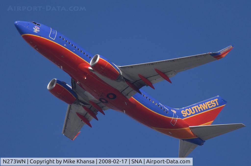 N273WN, 2007 Boeing 737-7H4 C/N 32528, Southwest B737 with 