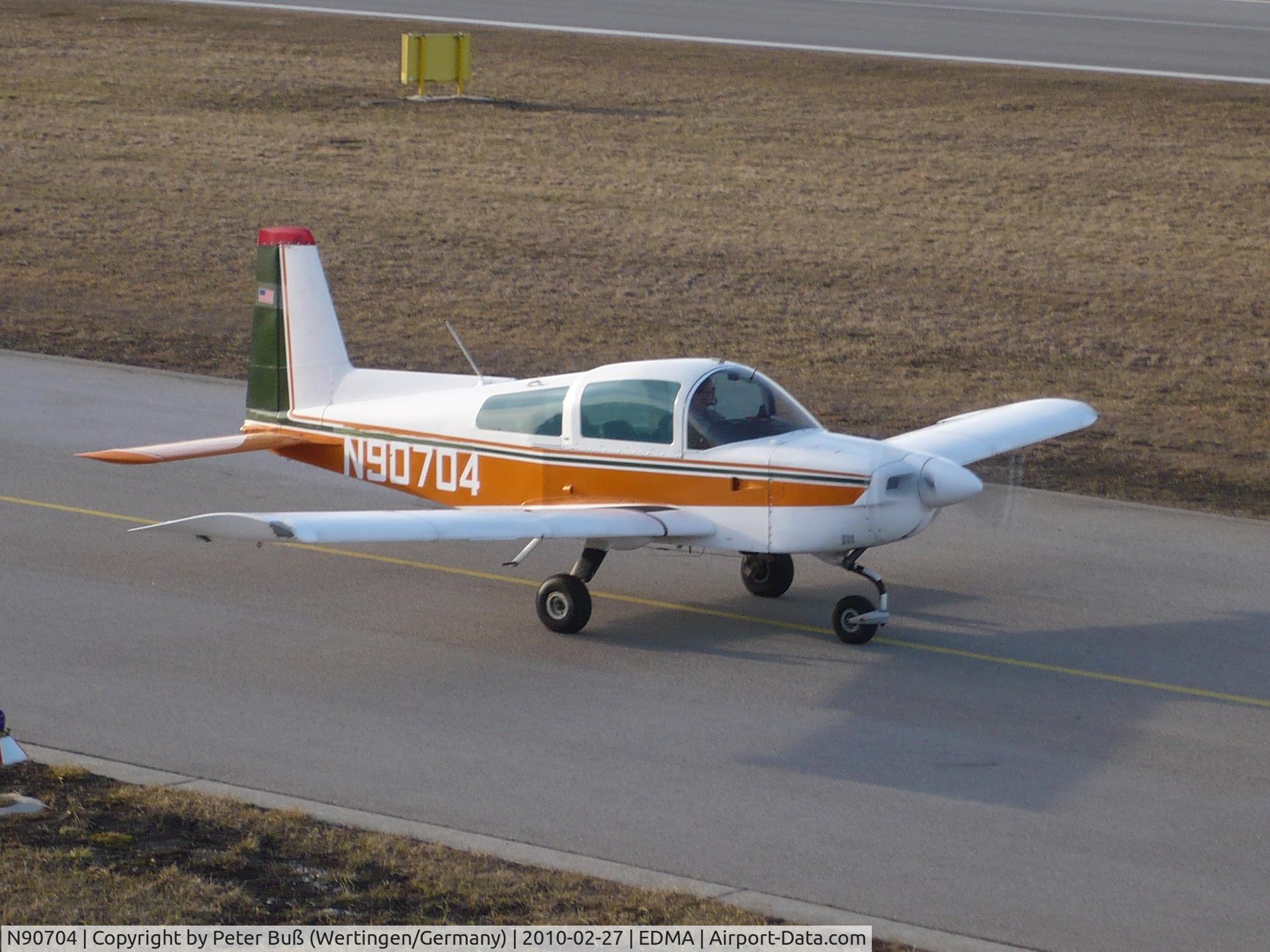 N90704, 1977 Grumman American AA-5A Cheetah C/N AA-5A0301, Seen on Augsburg Airport.