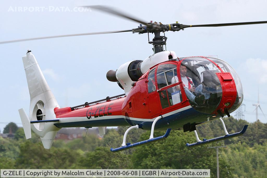 G-ZELE, 1973 Westland SA-341C Gazelle HT2 C/N 1007, Westland SA-341C Gazelle HT2 at Breighton Airfield, UK in 2008.