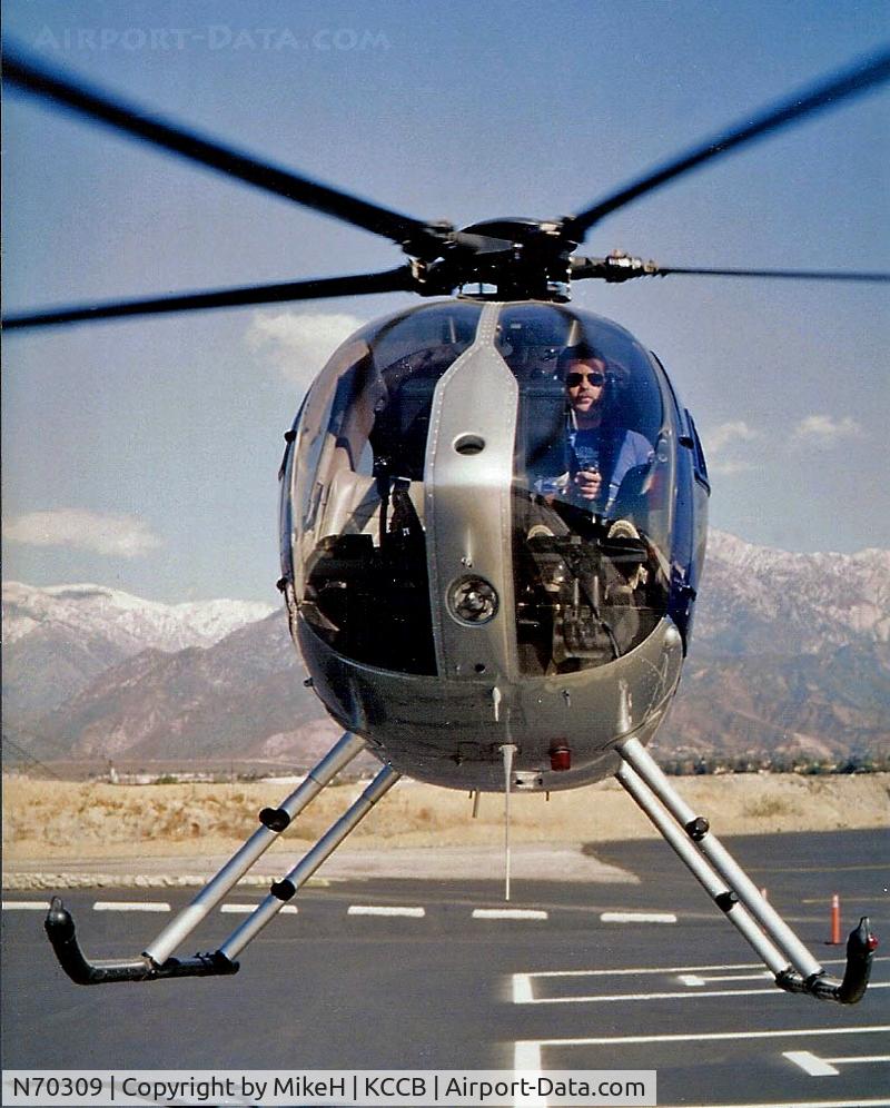 N70309, Hughes 369E C/N 0085E, At the Yehnert Helicopter shop
