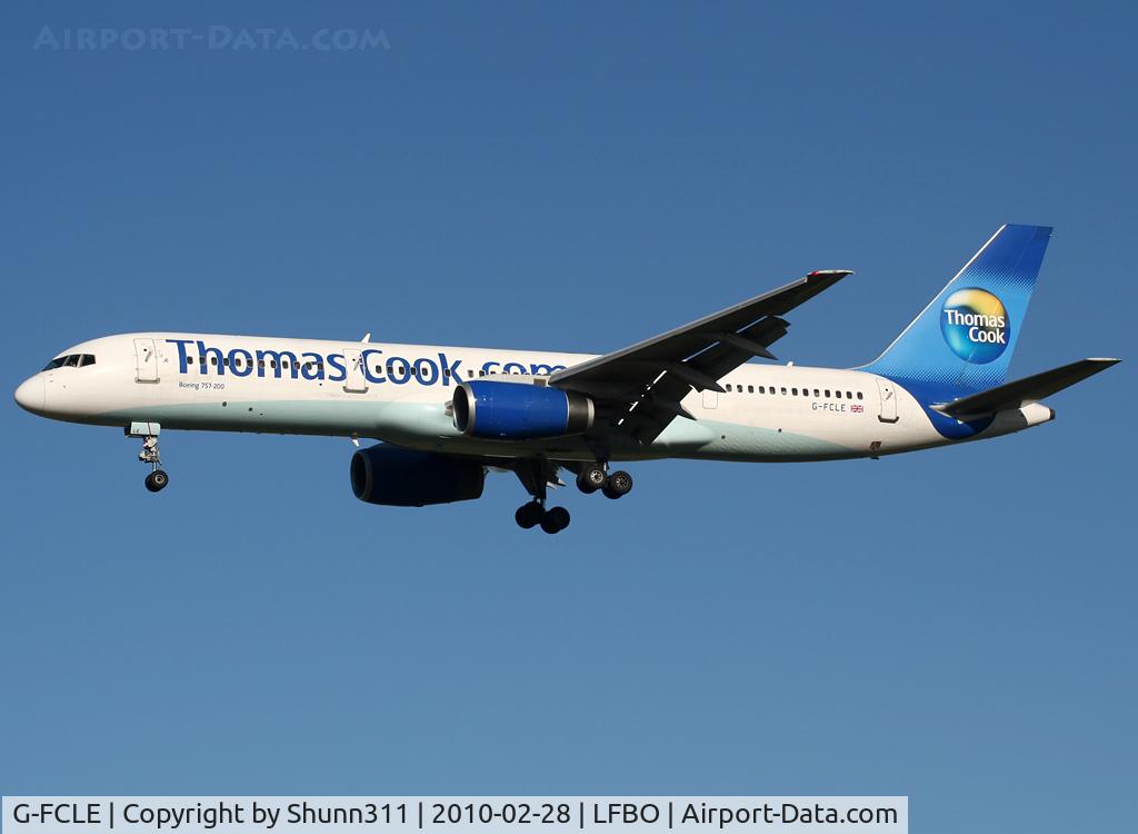 G-FCLE, 1998 Boeing 757-28A C/N 28171, Landing rwy 32L
