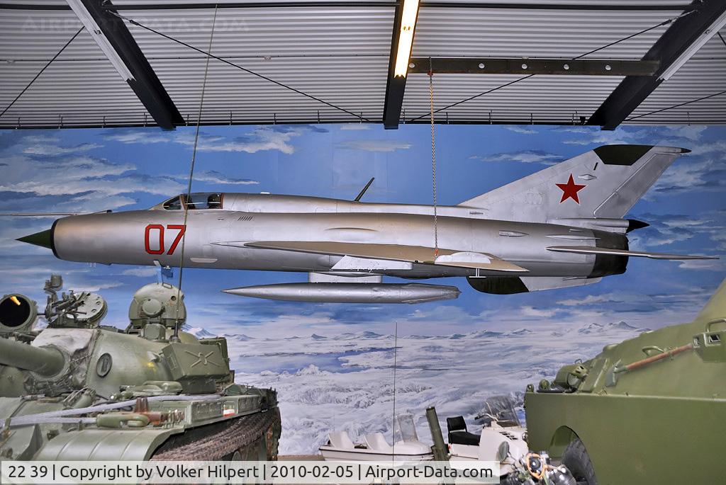 22 39, Mikoyan-Gurevich MiG-21SPS C/N 94A5510, at Overloon