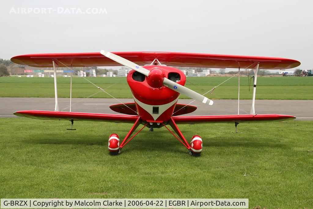 G-BRZX, 1984 Pitts S-1S Special C/N 711-H, Pitts S-1S Special.  At the 2006 John McLean Trophy aerobatics competition, Breighton Airfield..