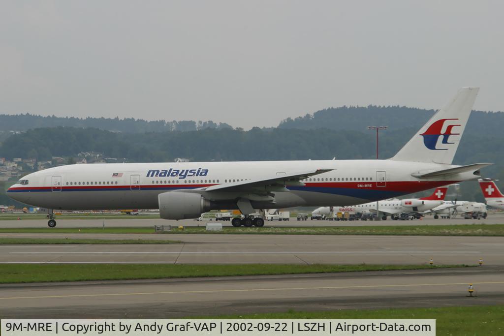 9M-MRE, 1997 Boeing 777-2H6/ER C/N 28412, Malaysia Airlines 777-200