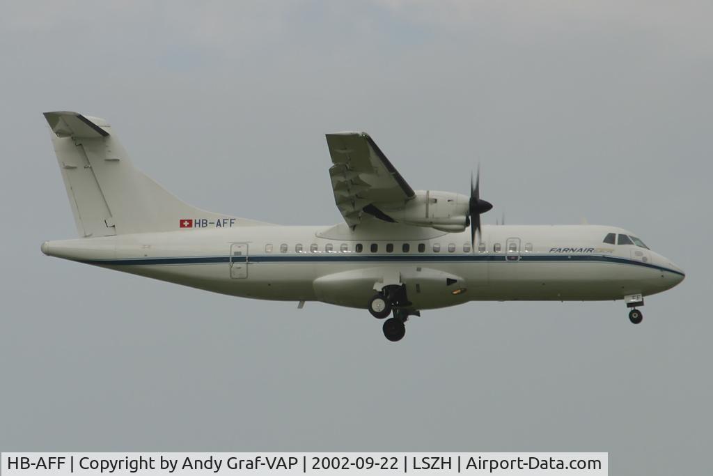 HB-AFF, 1991 ATR 42-320 C/N 264, Farnair ATR42
