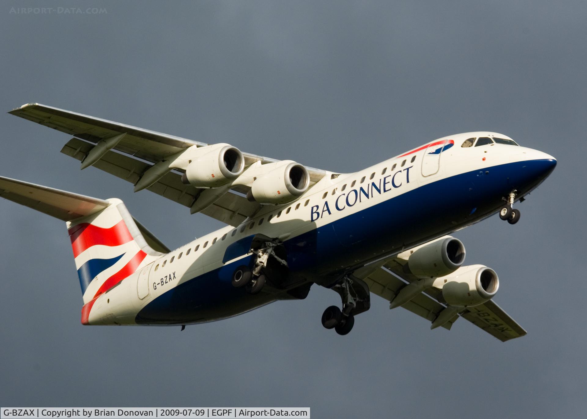 G-BZAX, 1999 British Aerospace Avro 146-RJ100 C/N E3356, British Airways Connect