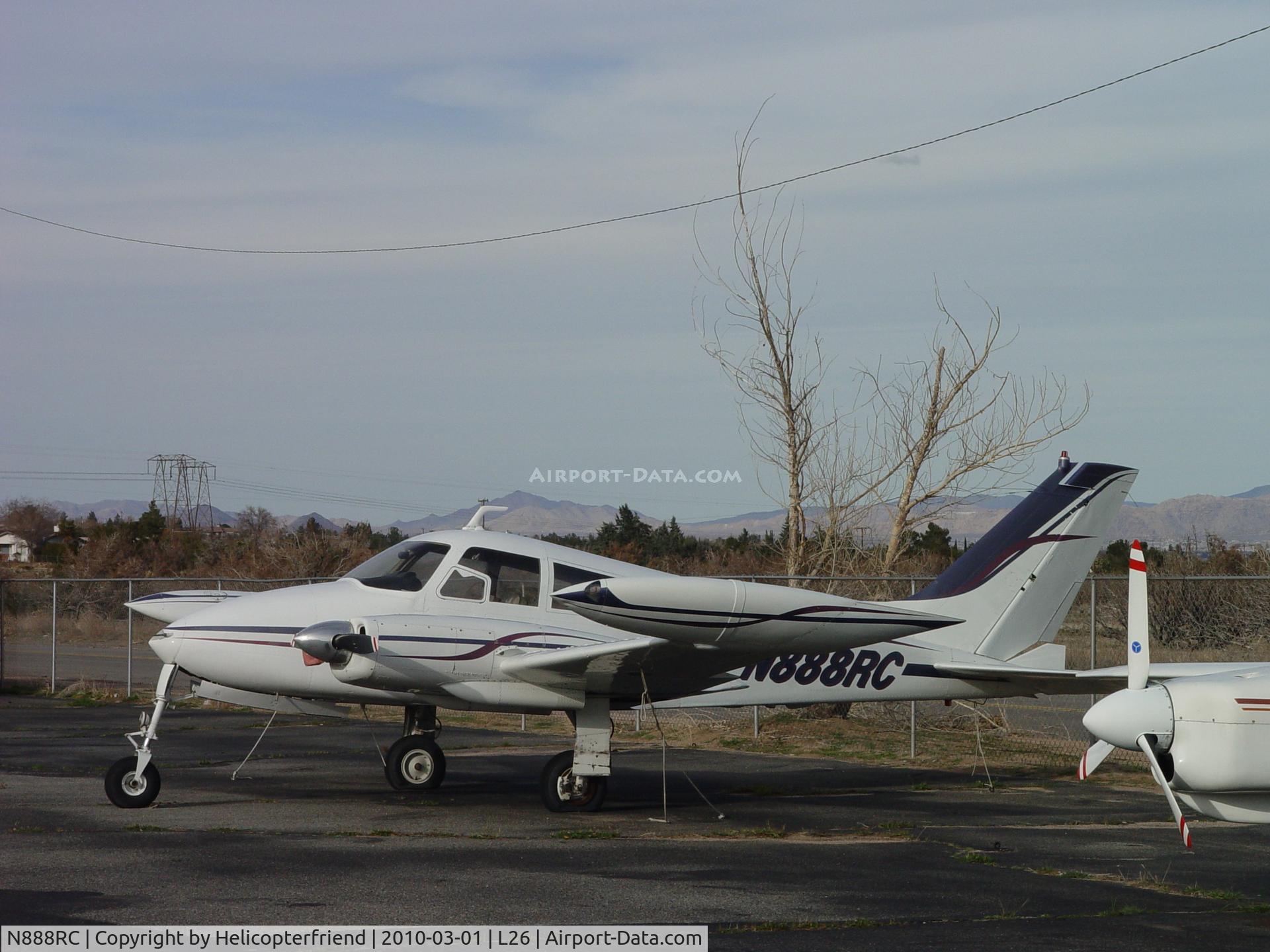 N888RC, 1964 Cessna 310I C/N 310I0067, Parked at Hesperia Airport