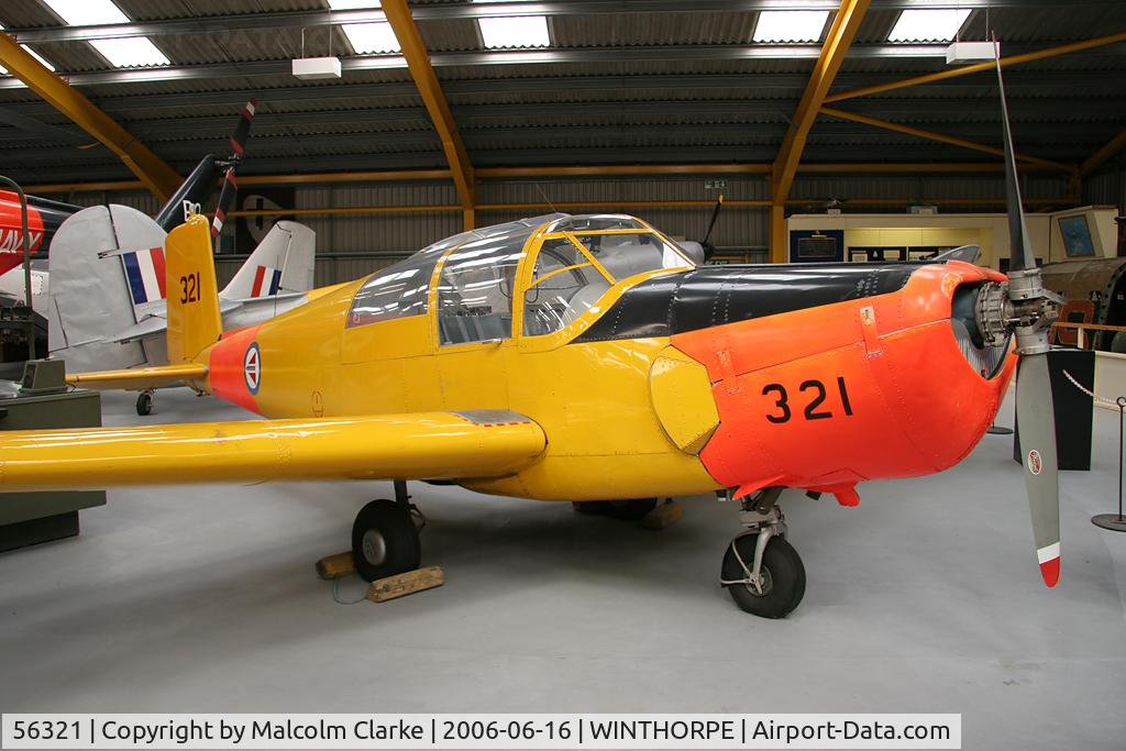 56321, Saab 91B-2 Safir C/N 91-321, Saab 91B-2 Safir at Newark Air Museum, Winthorpe, UK in 2006. In Norwegian AF colours.