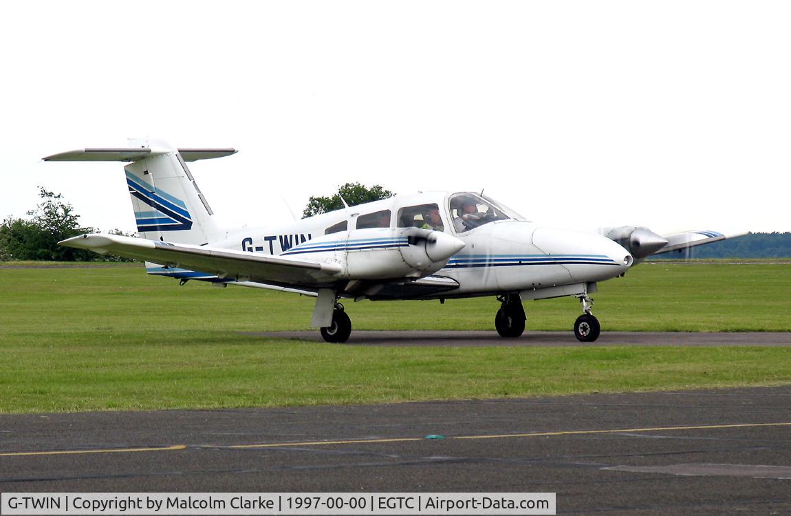 G-TWIN, 1978 Piper PA-44-180 Seminole C/N 44-7995072, Piper PA-44-180 Seminole at Cranfield Airport in 1997. Previously N30267.