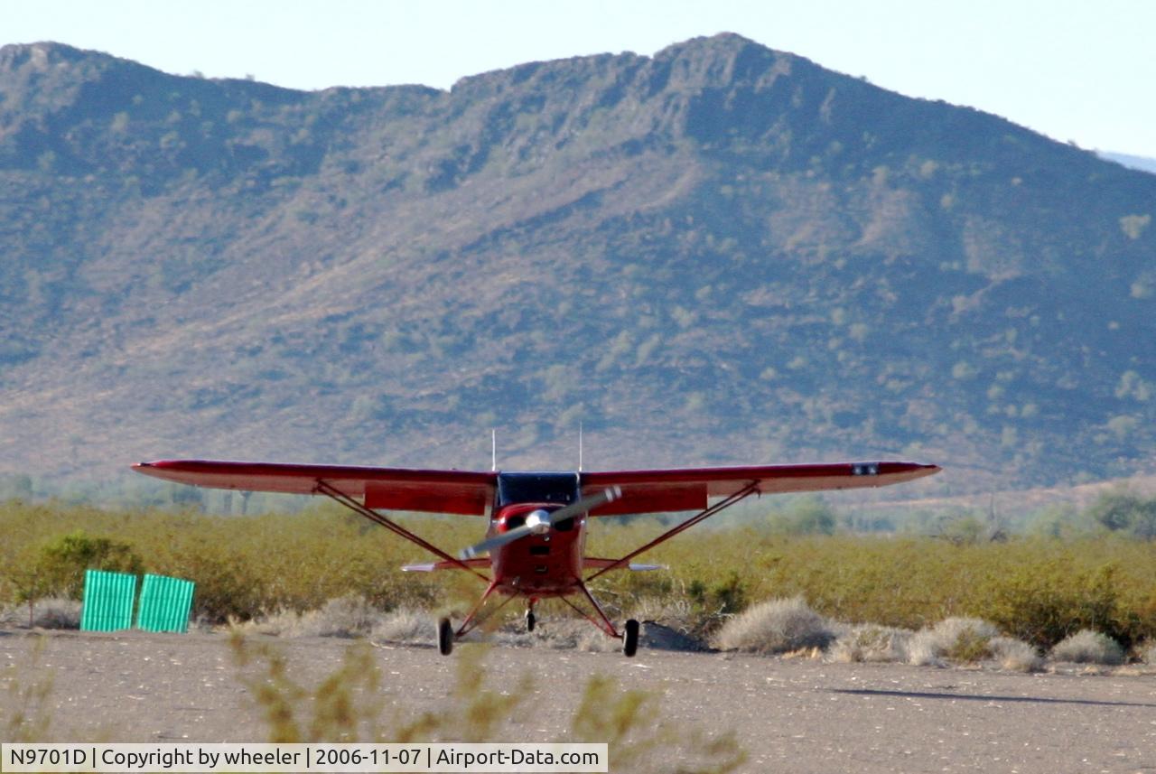 N9701D, 1959 Piper PA-22-160 Tri Pacer C/N 22-6612, Landing Wheeler Ranch