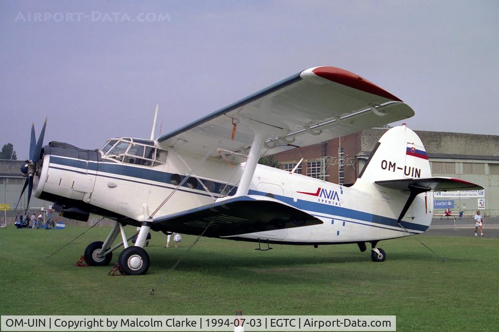 OM-UIN, PZL-Mielec An-2R C/N 1G233-43, PZL-Mielec An-2R at the 1994 PFA Rally, Cranfield.