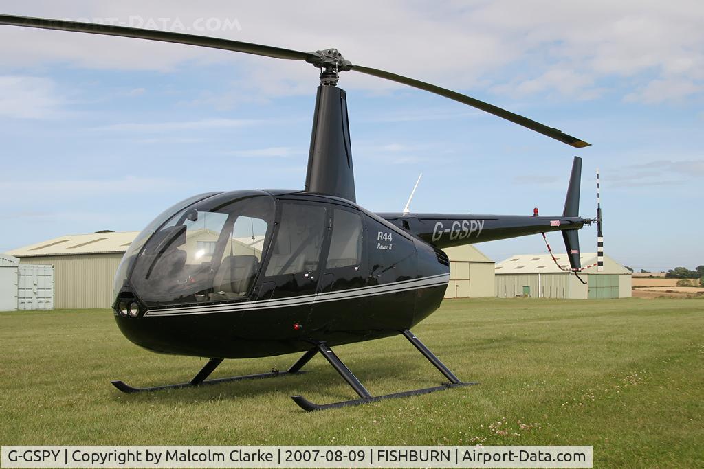 G-GSPY, 2005 Robinson R44 Raven II C/N 10772, Robinson R-44 Raven II at Fishburn Airfield in 2007.