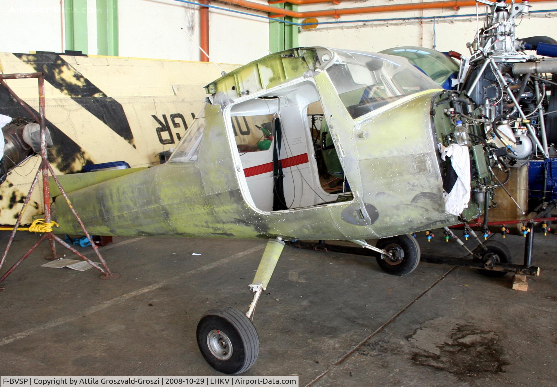 F-BVSP, Reims FRA150L Aerobat C/N 0248, Hungary-Kaposújlak airport hangar. - Prepared for painting.