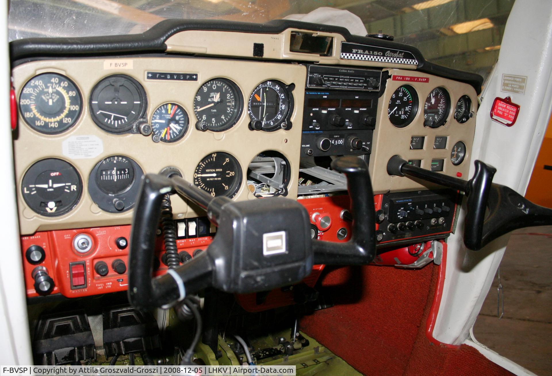 F-BVSP, Reims FRA150L Aerobat C/N 0248, Hungary-Kaposújlak airport hangar - Cocpit