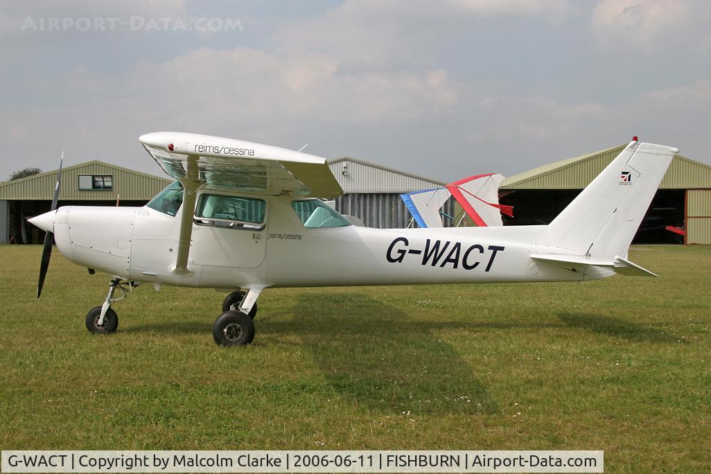G-WACT, 1982 Reims Cessna F152 C/N 1908, Reims F152 at Fishburn Airfield, UK in 2006. Previously registered as G-BKFT. 